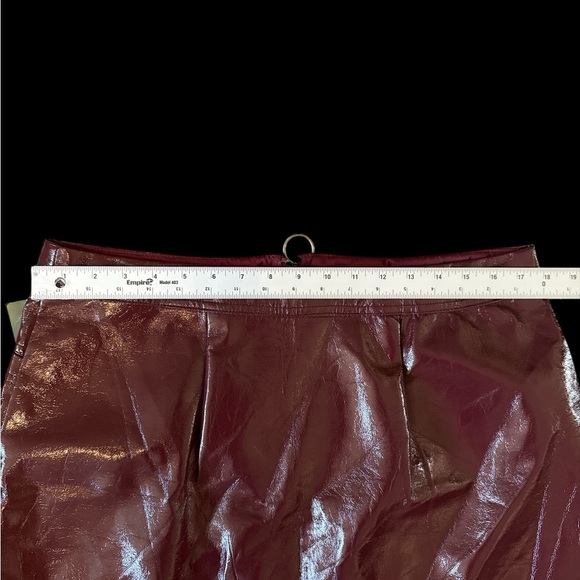 Wild Fable Shiny Burgundy Mini Skirt - Picture 3 of 5
